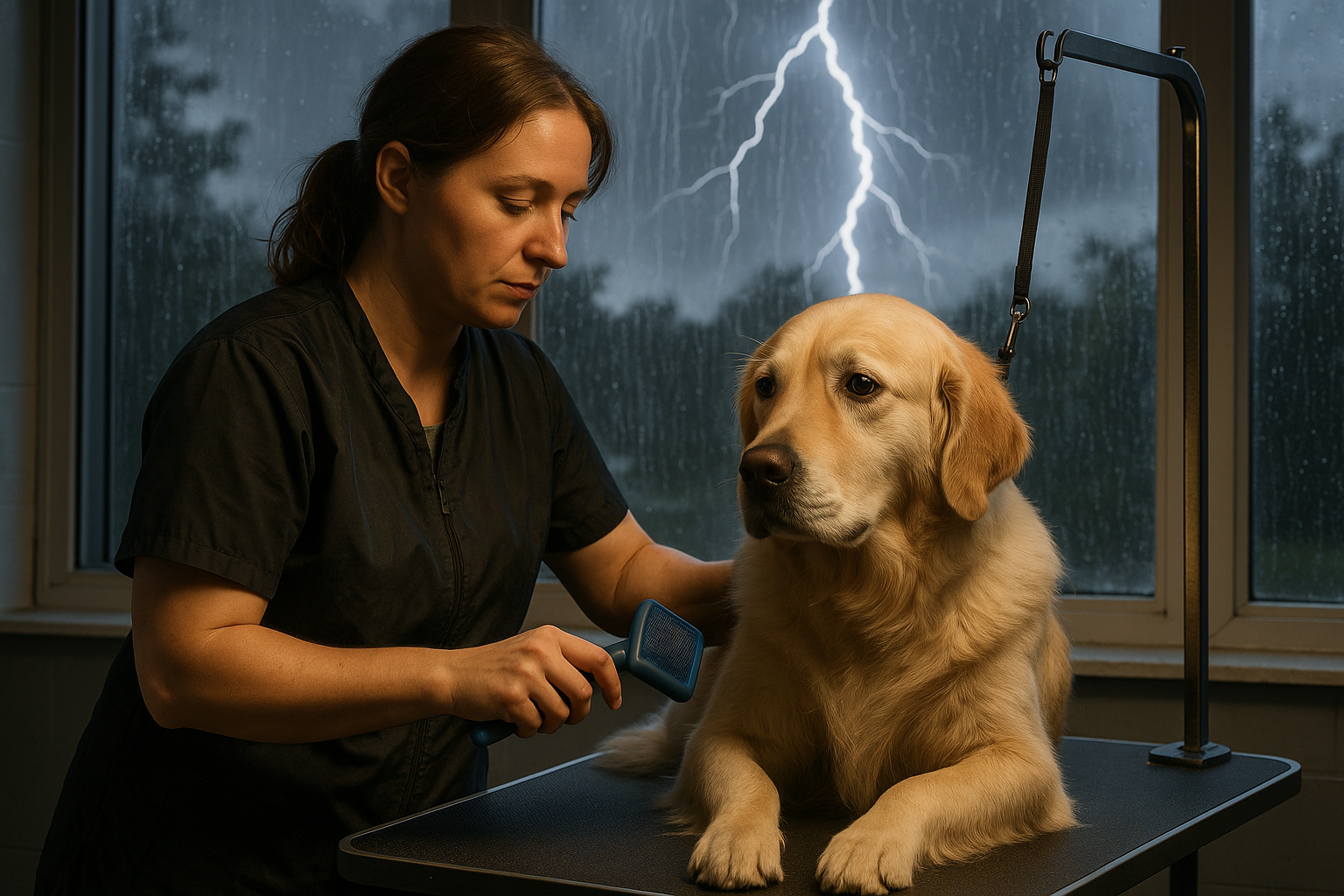 Grooming During Thunder Season: Keeping Your Pup Calm in Fuquay-Varina
